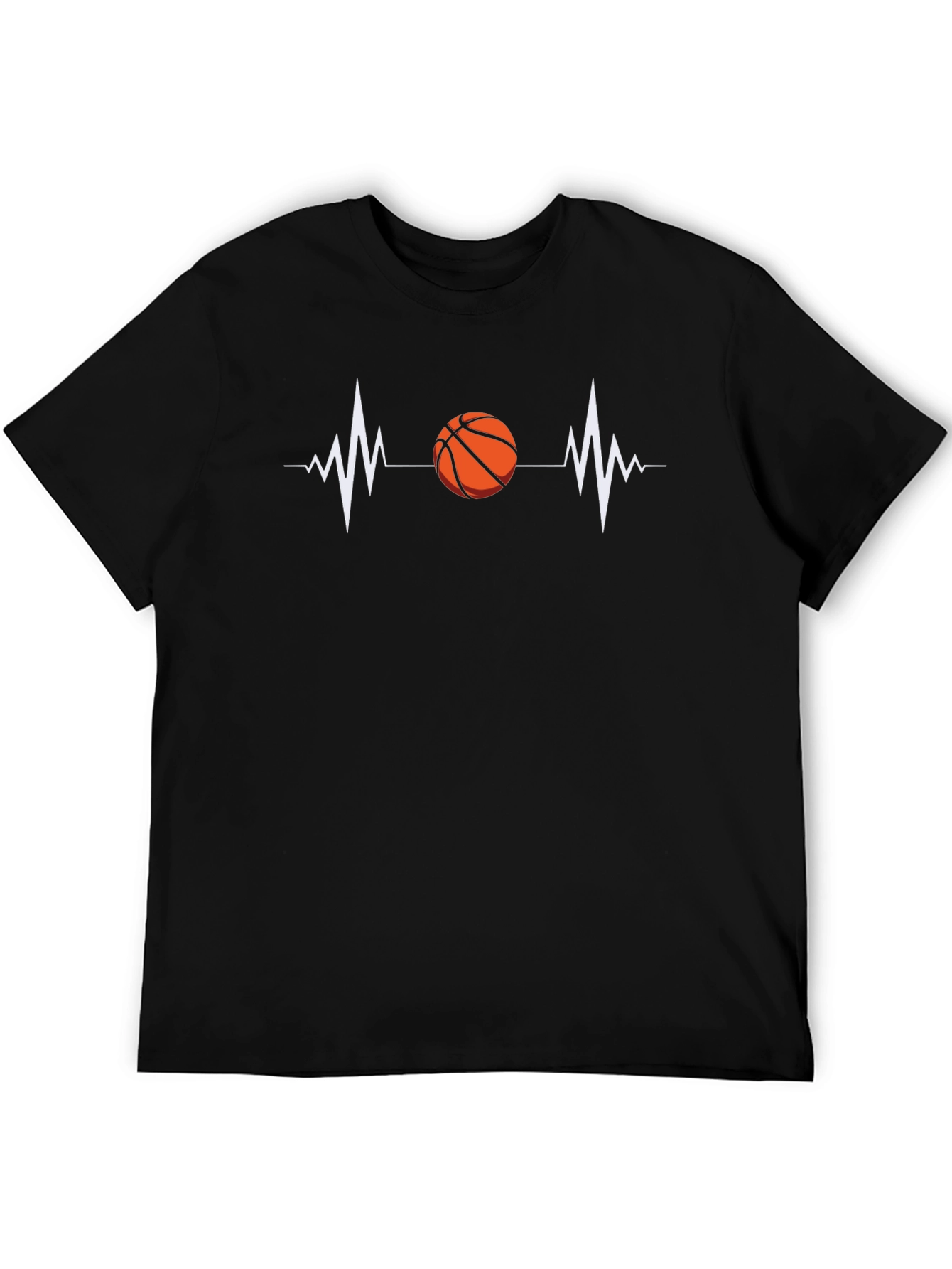 Basketball Heartbeat T-Shirt - Sporty Tee