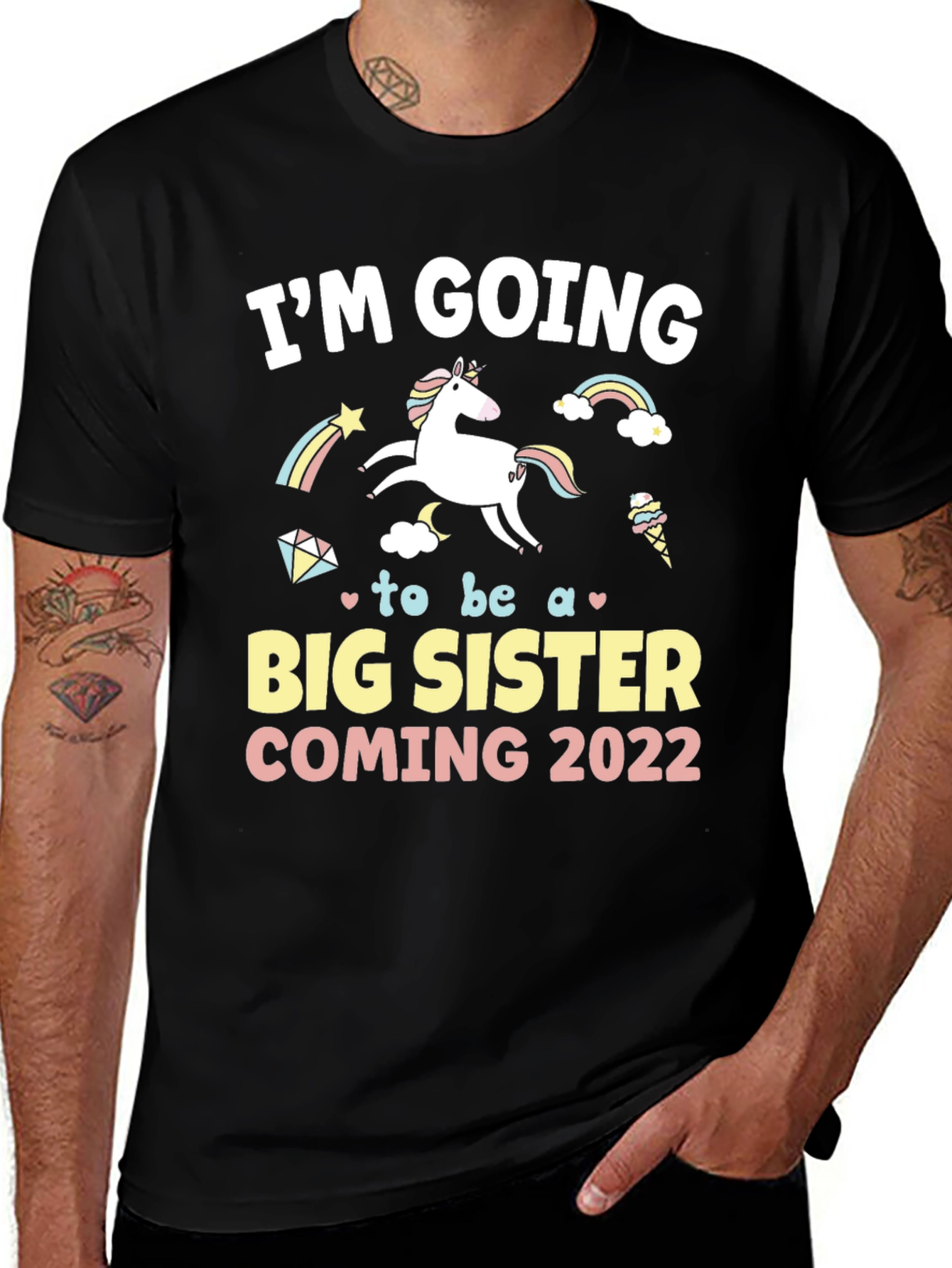 Im Going to be a Big Sister Coming 2022 Unicorn T-Shirt