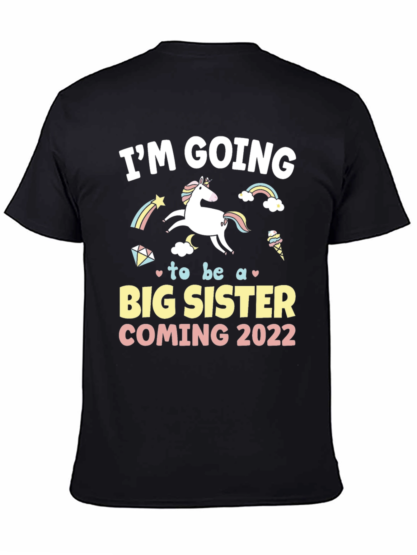 Im Going to be a Big Sister Coming 2022 Unicorn T-Shirt