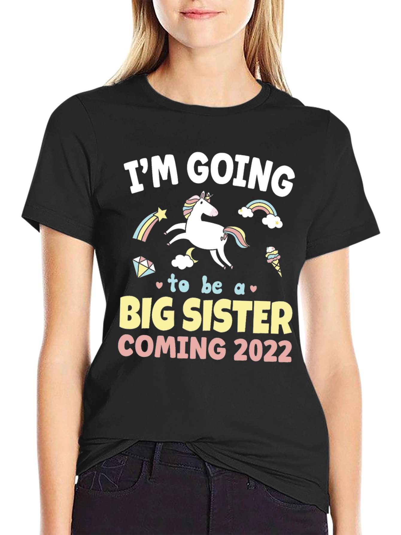 Im Going to be a Big Sister Coming 2022 Unicorn T-Shirt