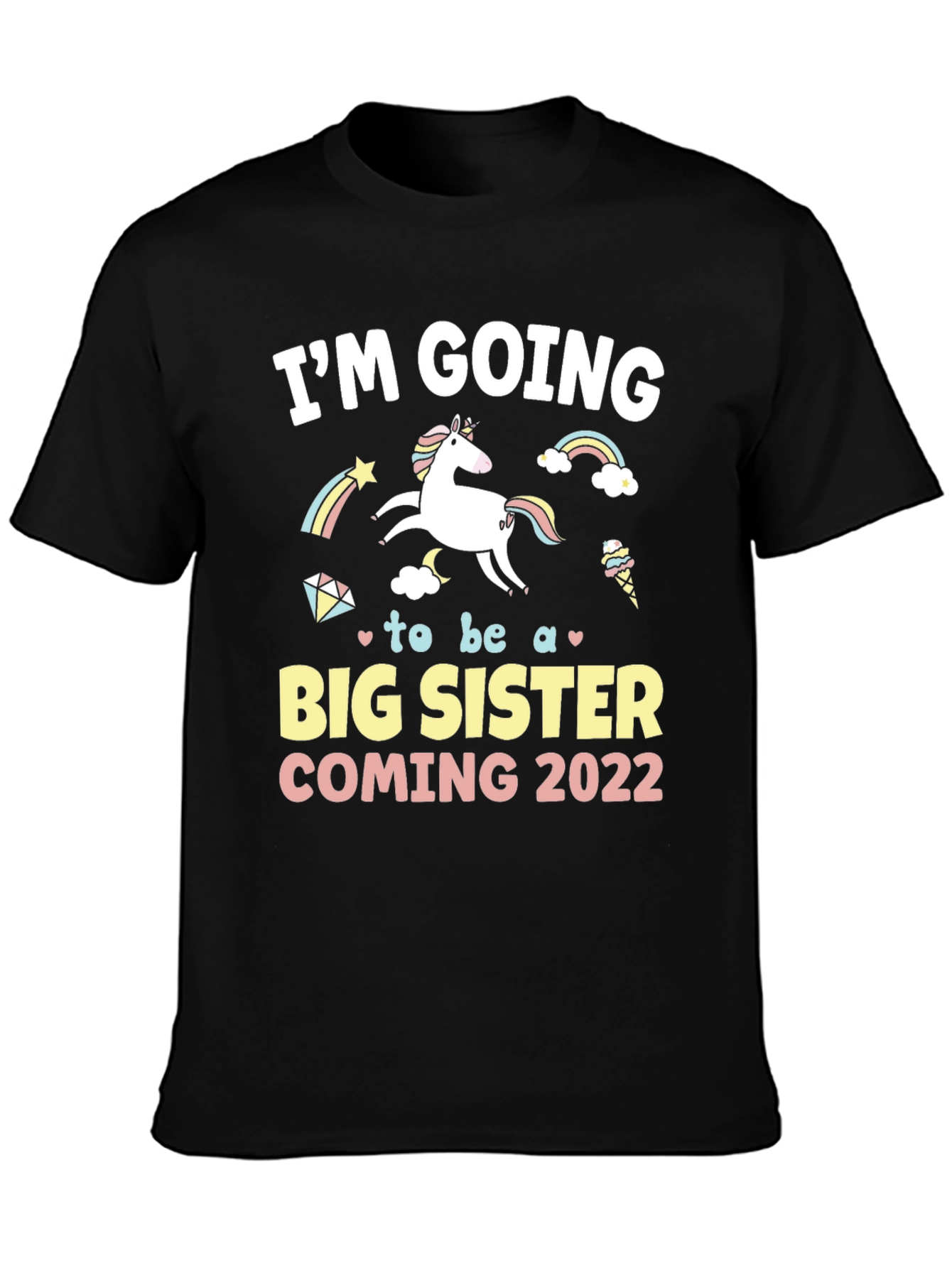 Im Going to be a Big Sister Coming 2022 Unicorn T-Shirt