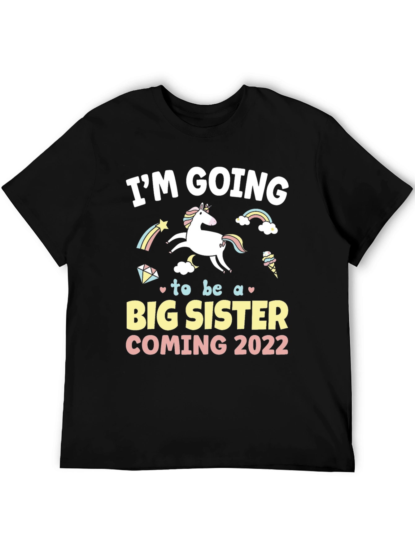Im Going to be a Big Sister Coming 2022 Unicorn T-Shirt