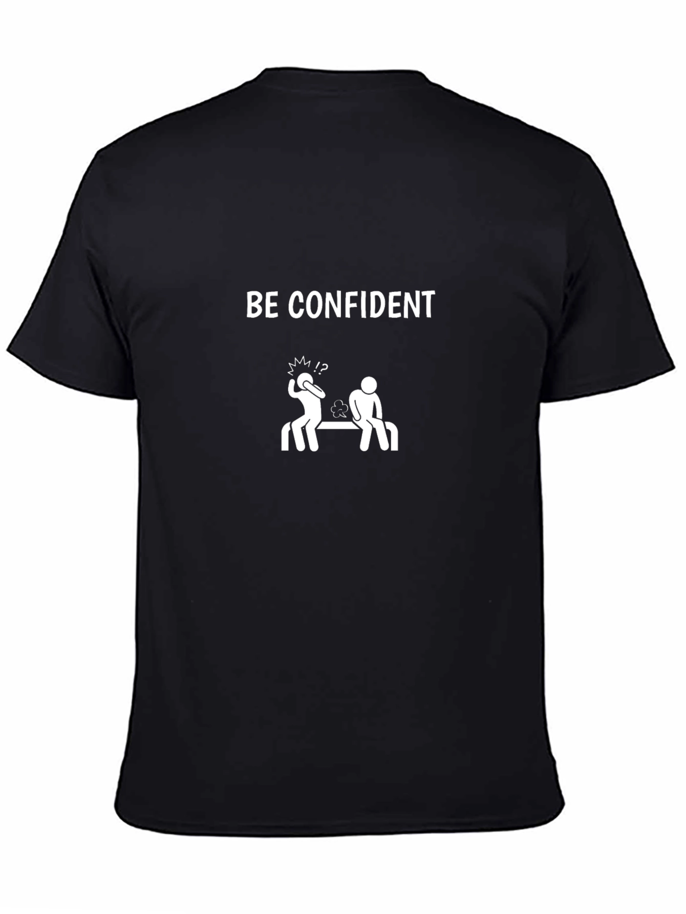 Be Confident Graphic Tee - Black Cotton T-Shirt