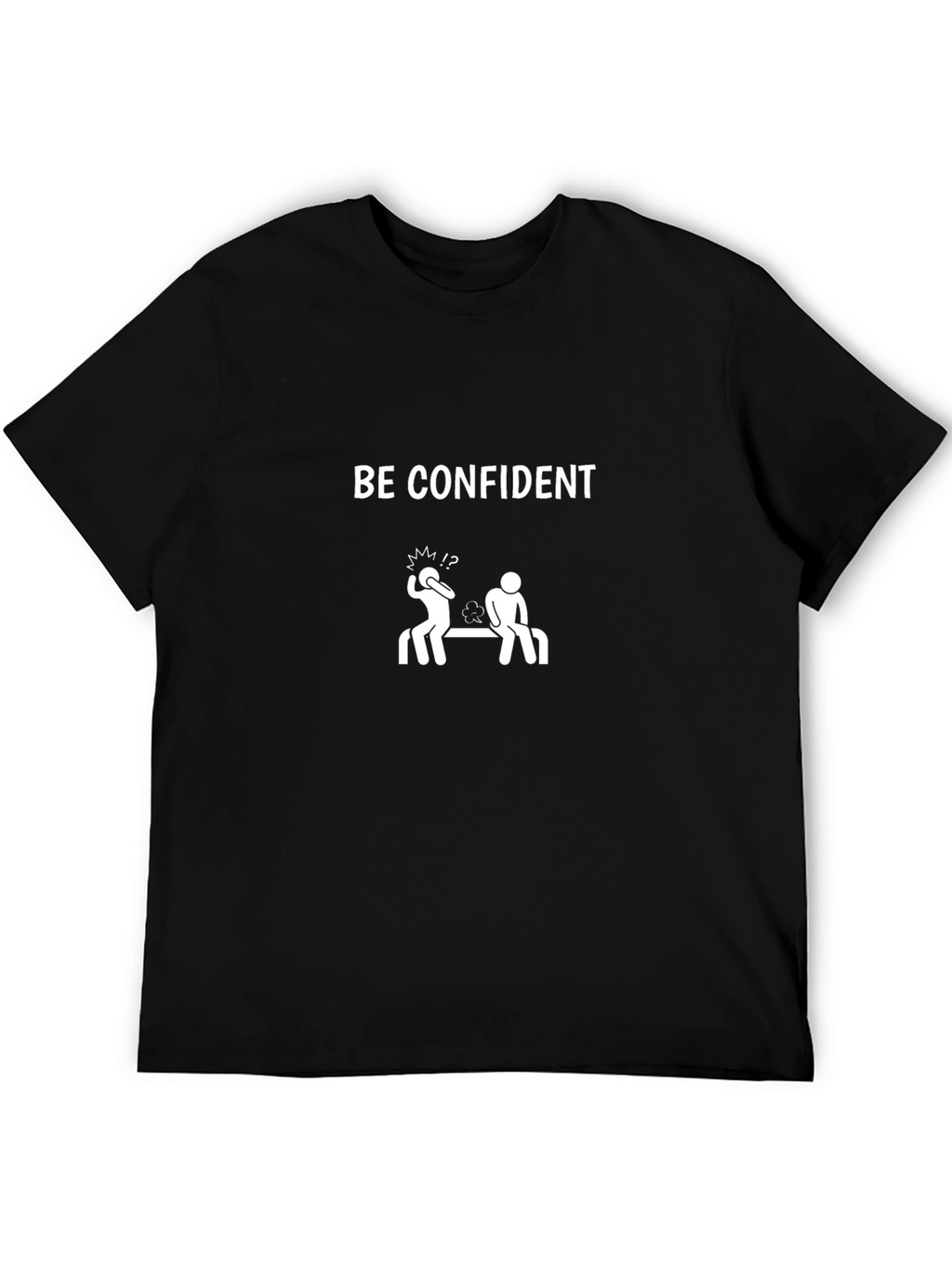 Be Confident Graphic Tee - Black Cotton T-Shirt