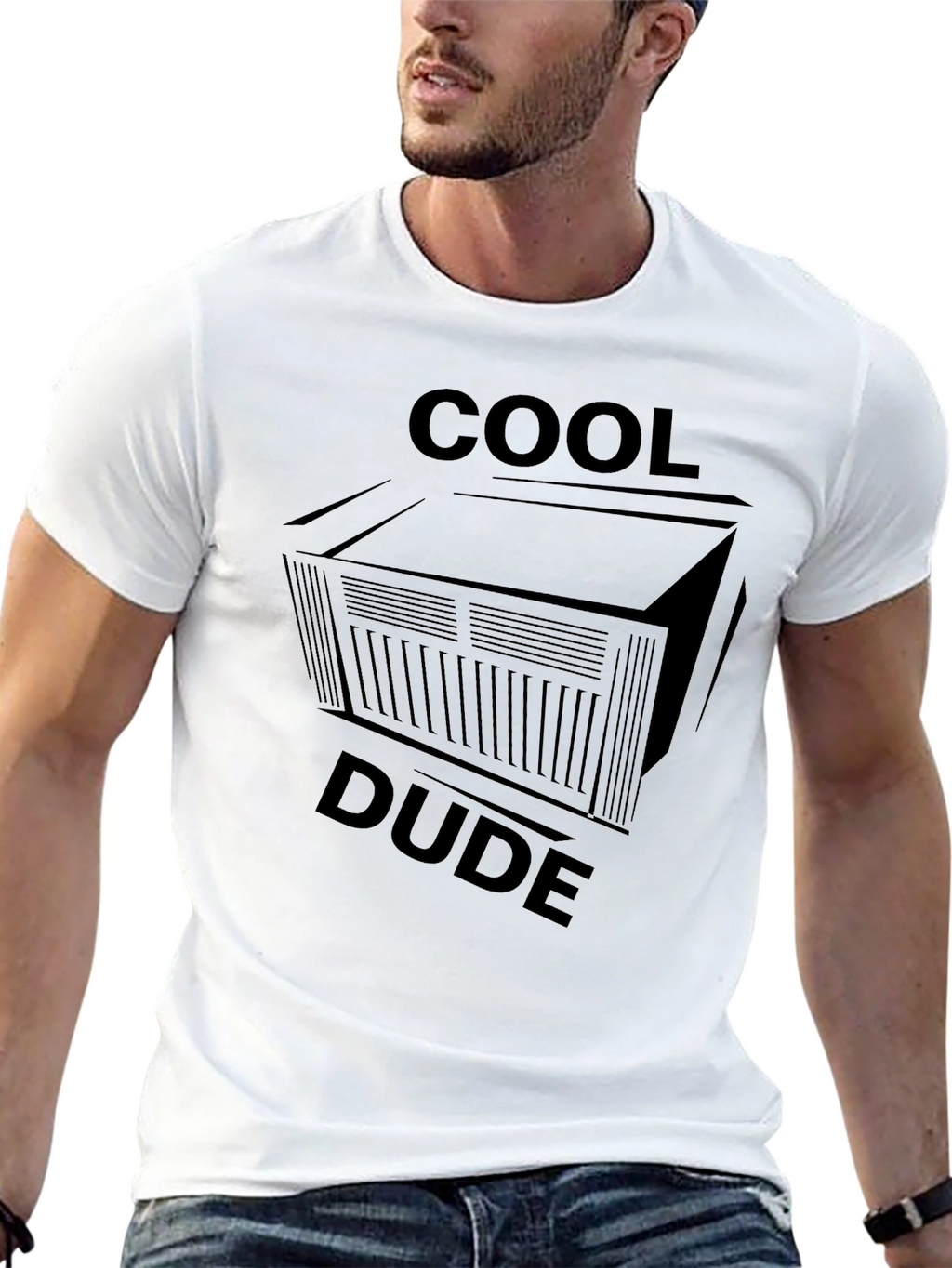 Cool Dude Black Graphic Tee - Unique Design!