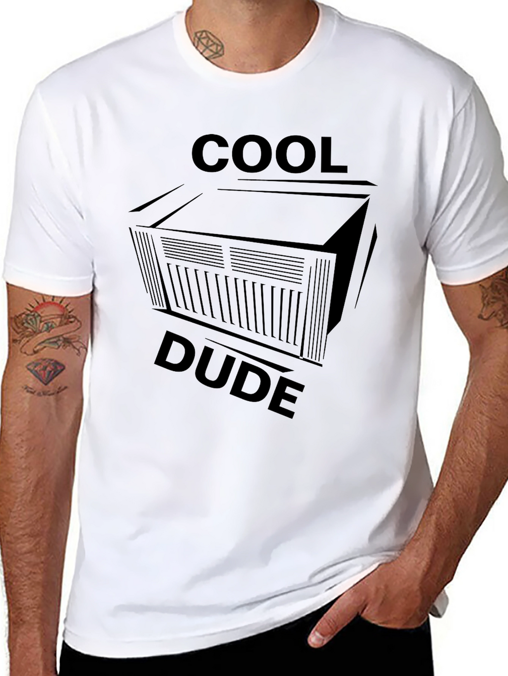 Cool Dude Black Graphic Tee - Unique Design!