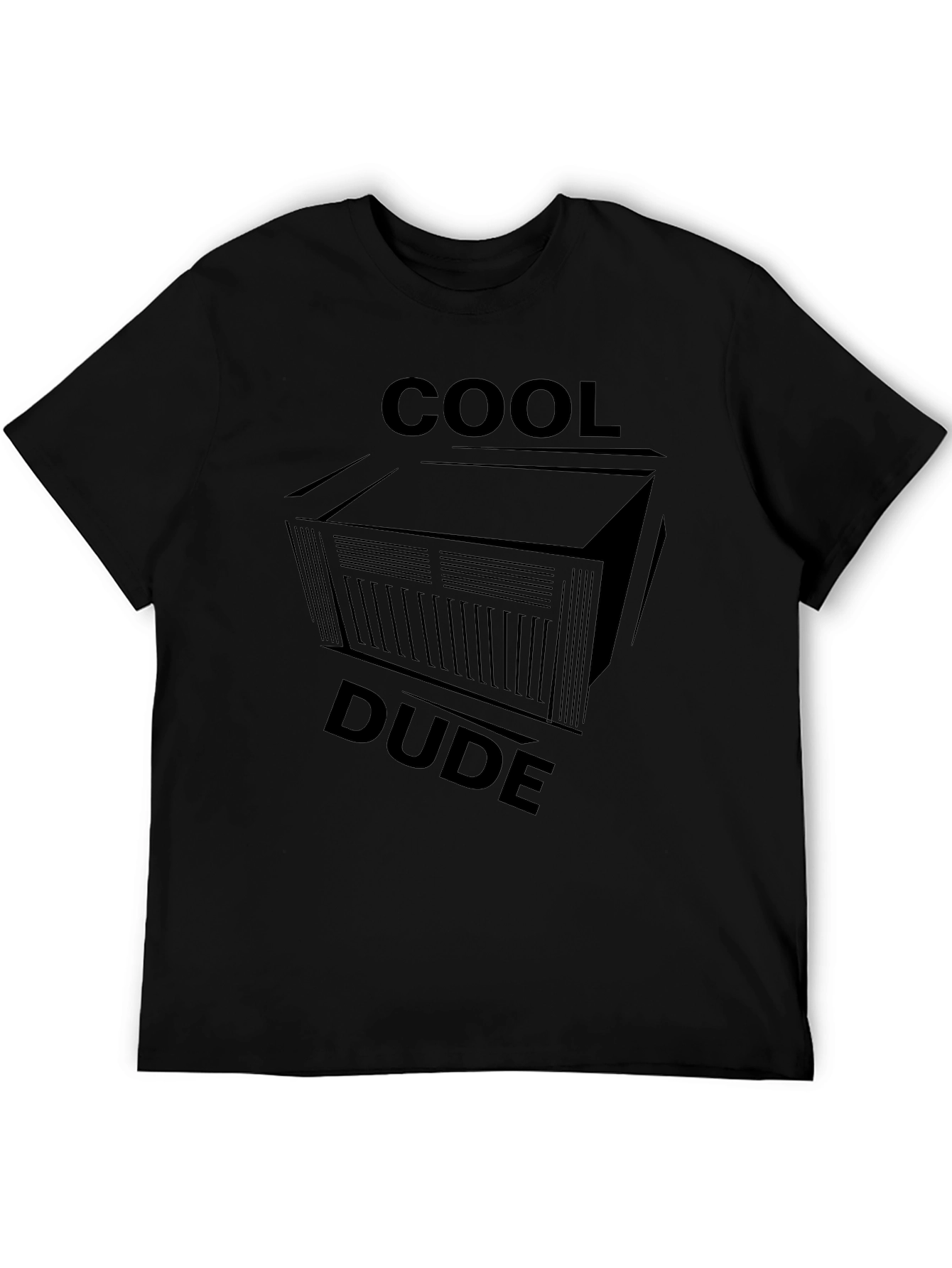 Cool Dude Black Graphic Tee - Unique Design!