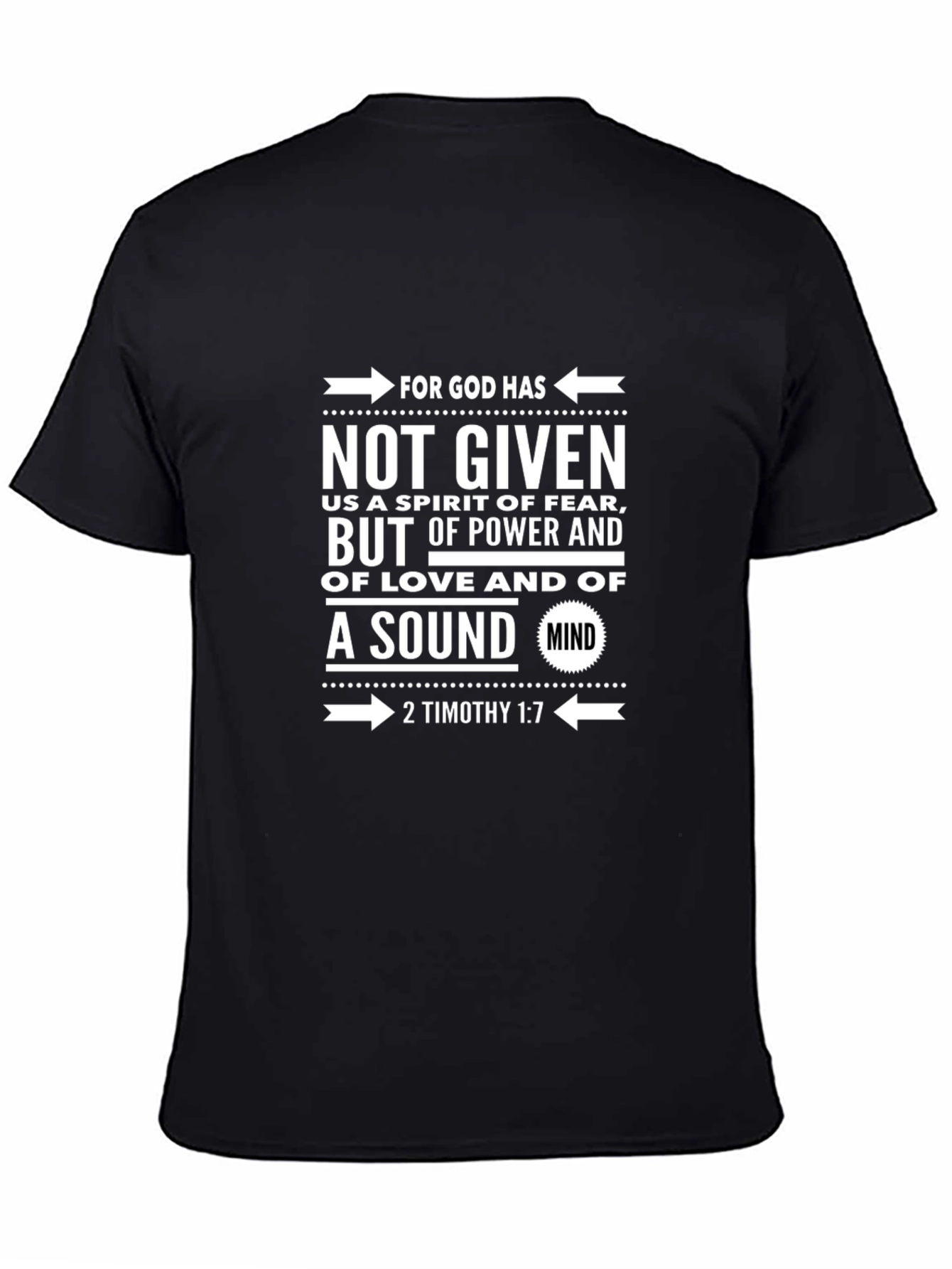 Faith-Based T-Shirt - 2 Timothy 1:7 - Power & Love