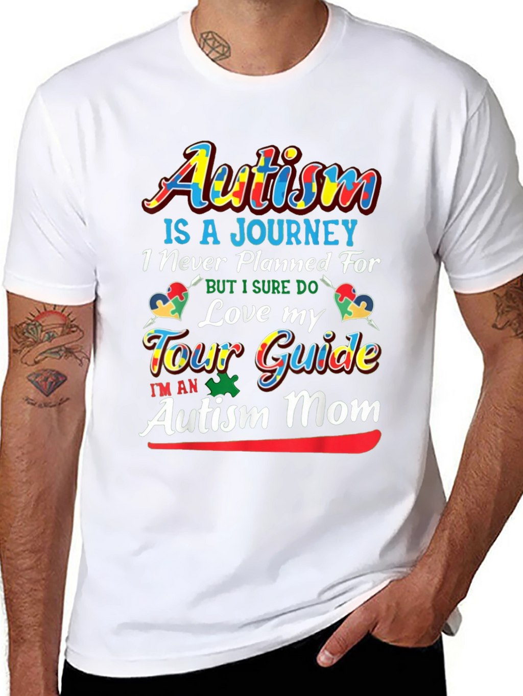 Autism Mom T-Shirt - Love My Tour Guide