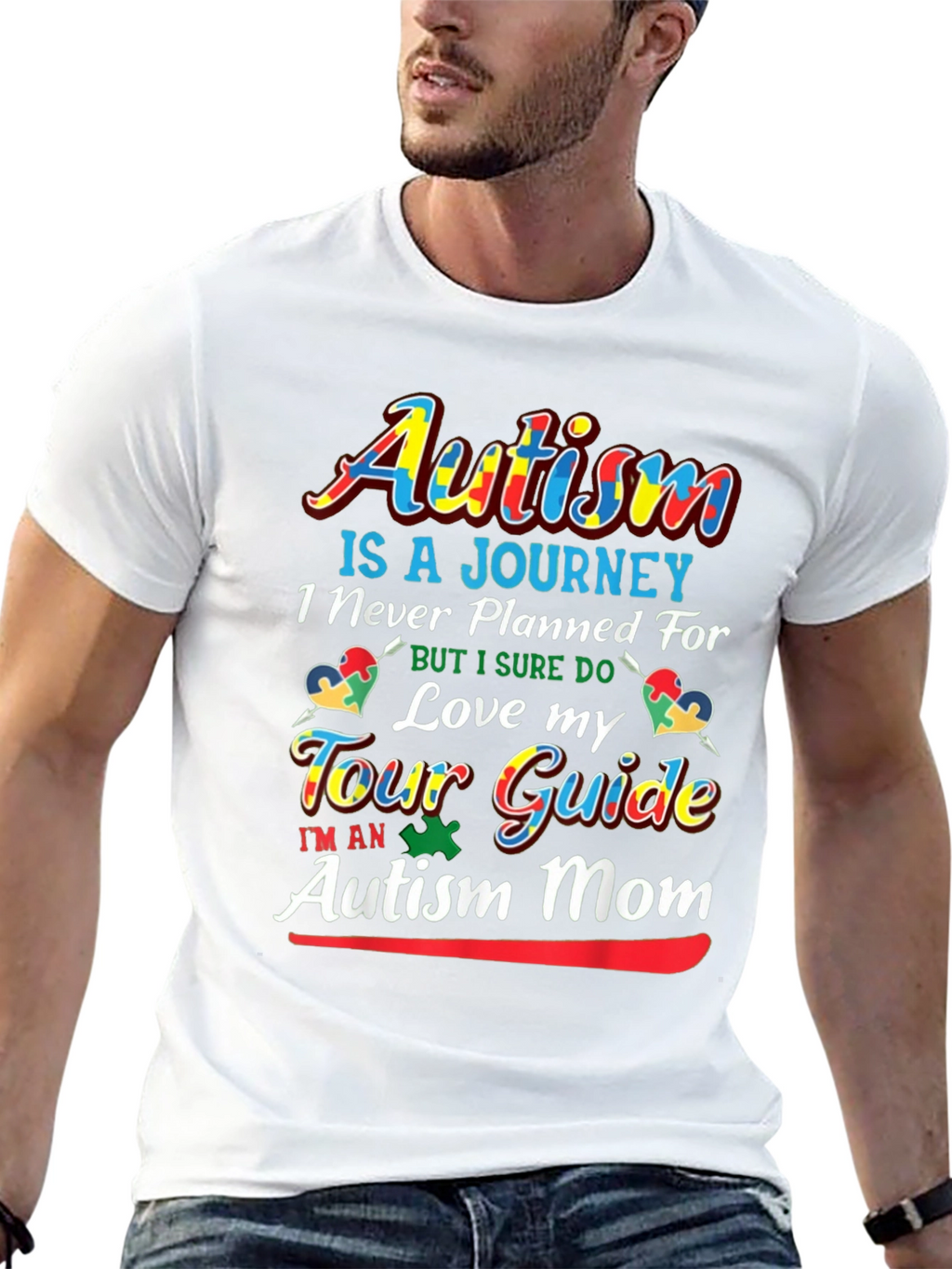 Autism Mom T-Shirt - Love My Tour Guide