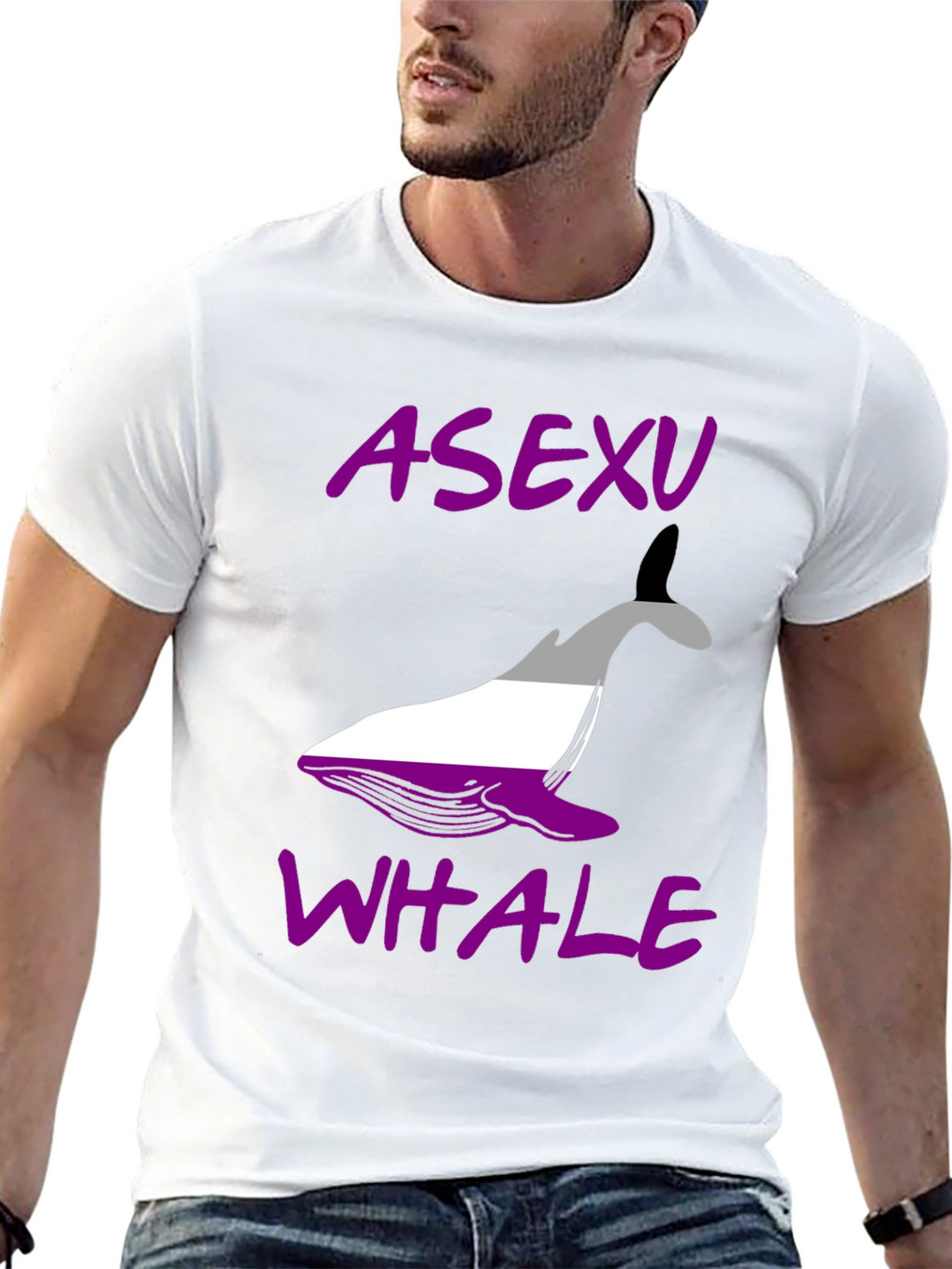 Asexual Pride Whale Graphic T-Shirt