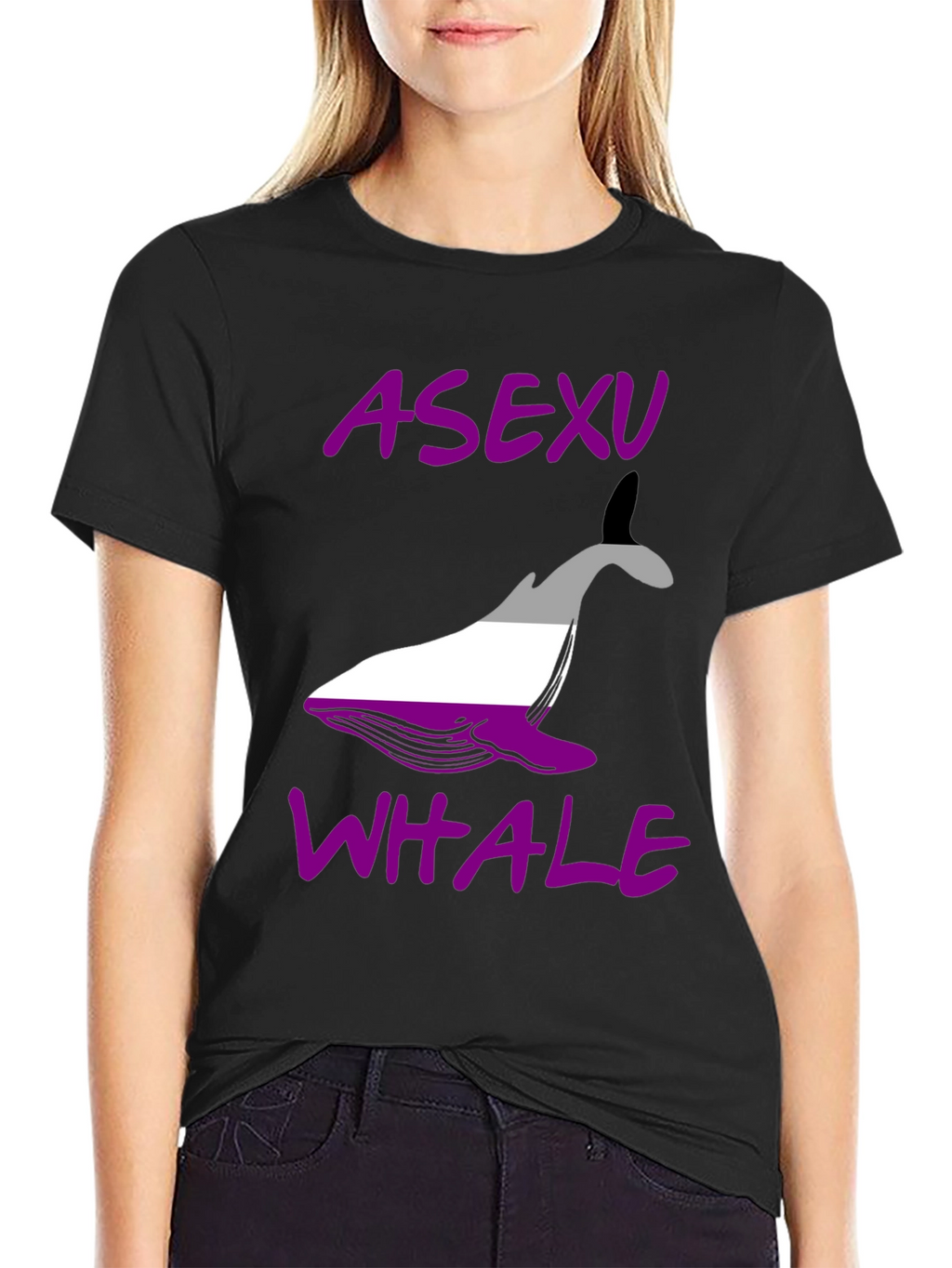 Asexual Pride Whale Graphic T-Shirt