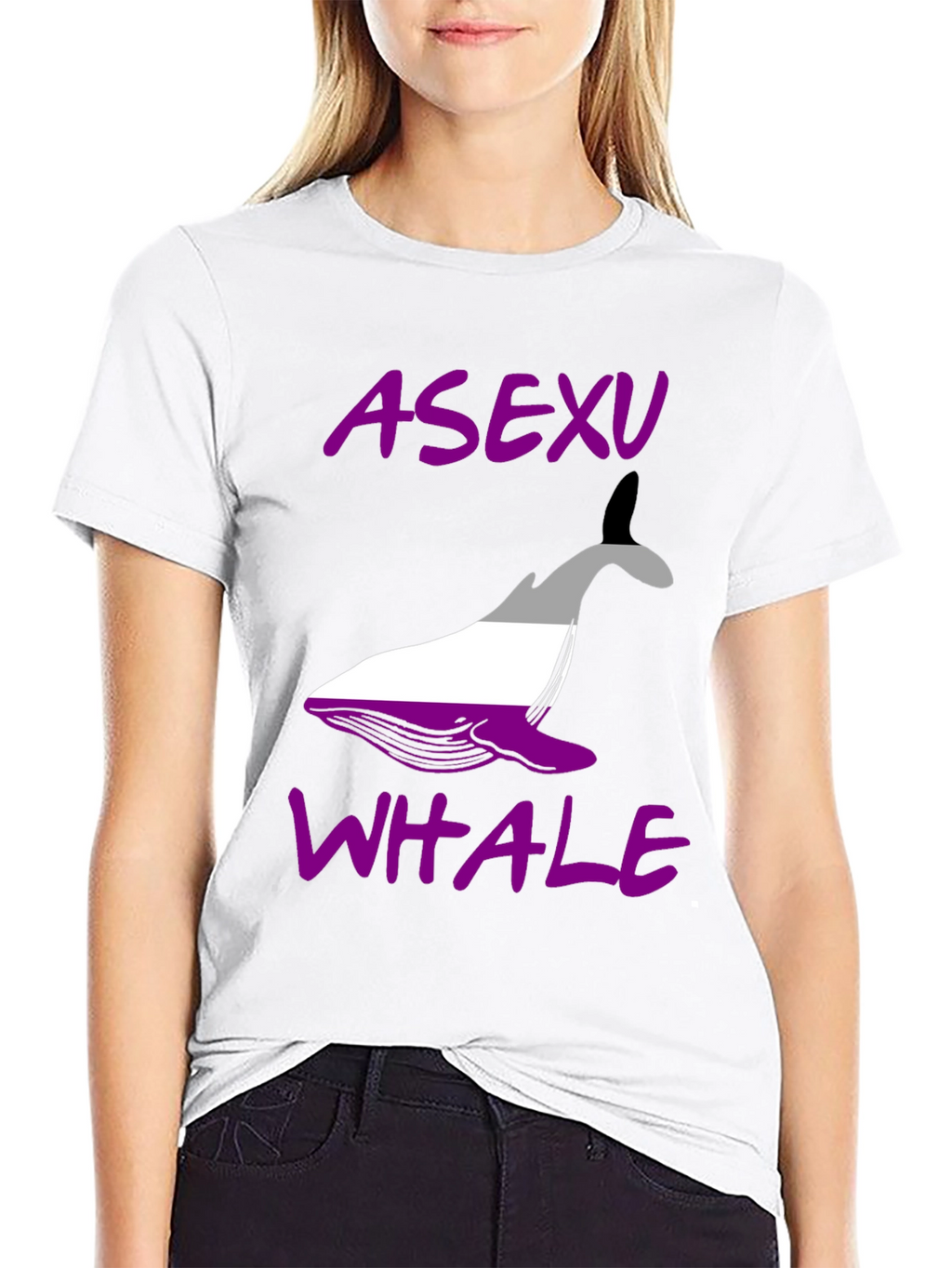 Asexual Pride Whale Graphic T-Shirt