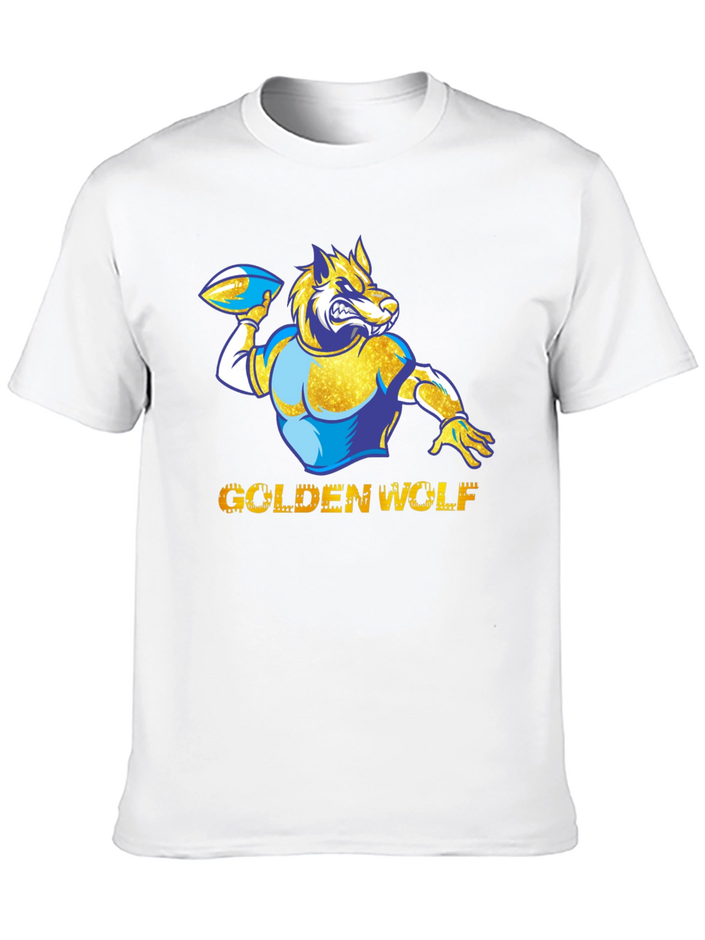 Golden Wolf Football Graphic Tee