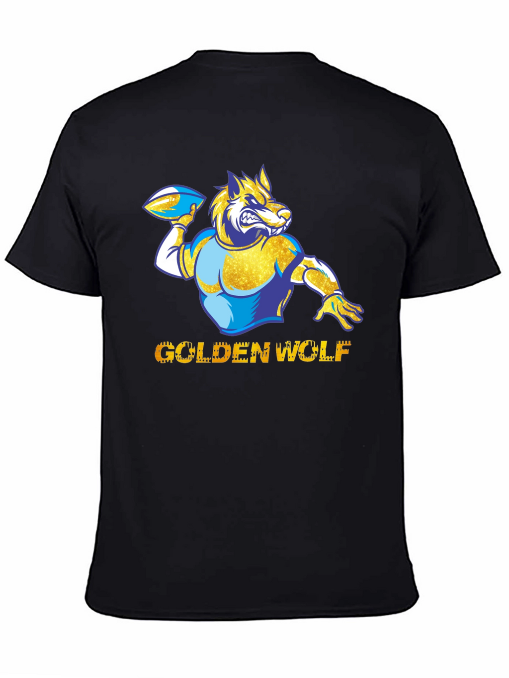 Golden Wolf Football Graphic Tee