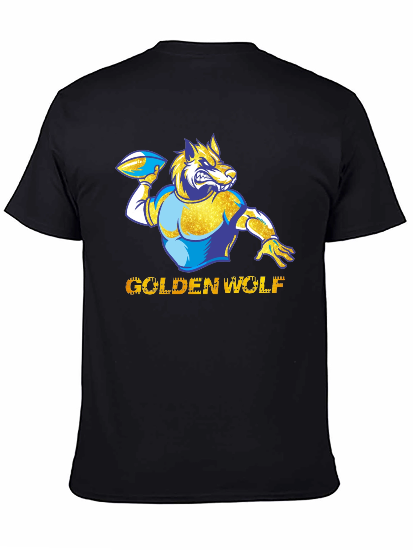 Golden Wolf Football Graphic Tee