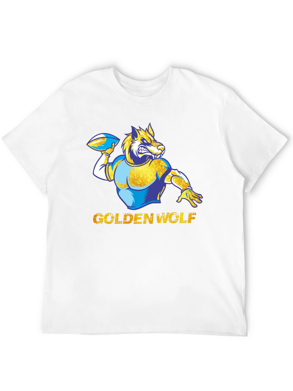 Golden Wolf Football Graphic Tee