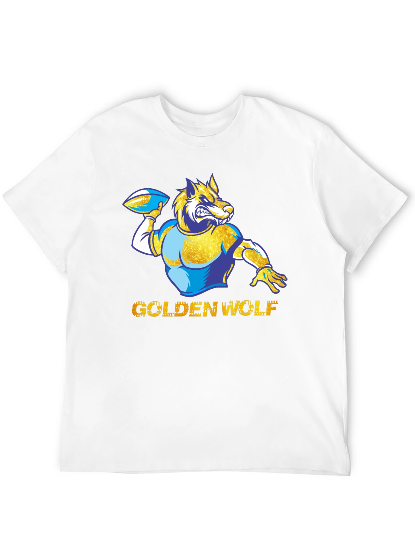 Golden Wolf Football Graphic Tee