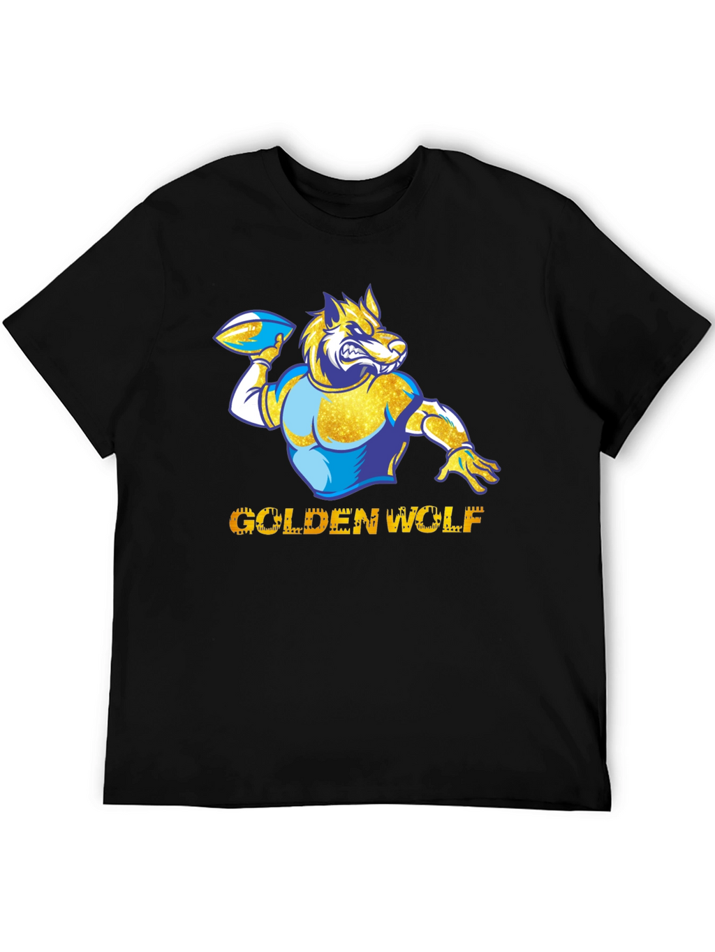 Golden Wolf Football Graphic Tee
