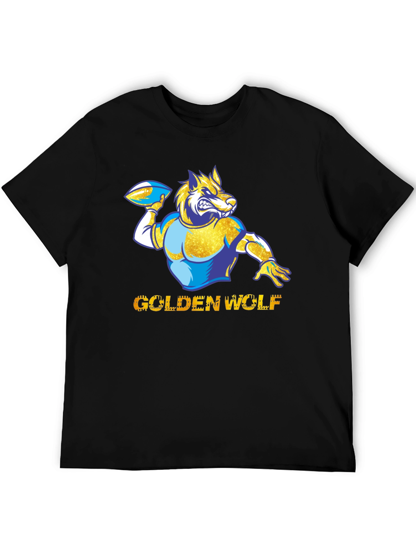 Golden Wolf Football Graphic Tee