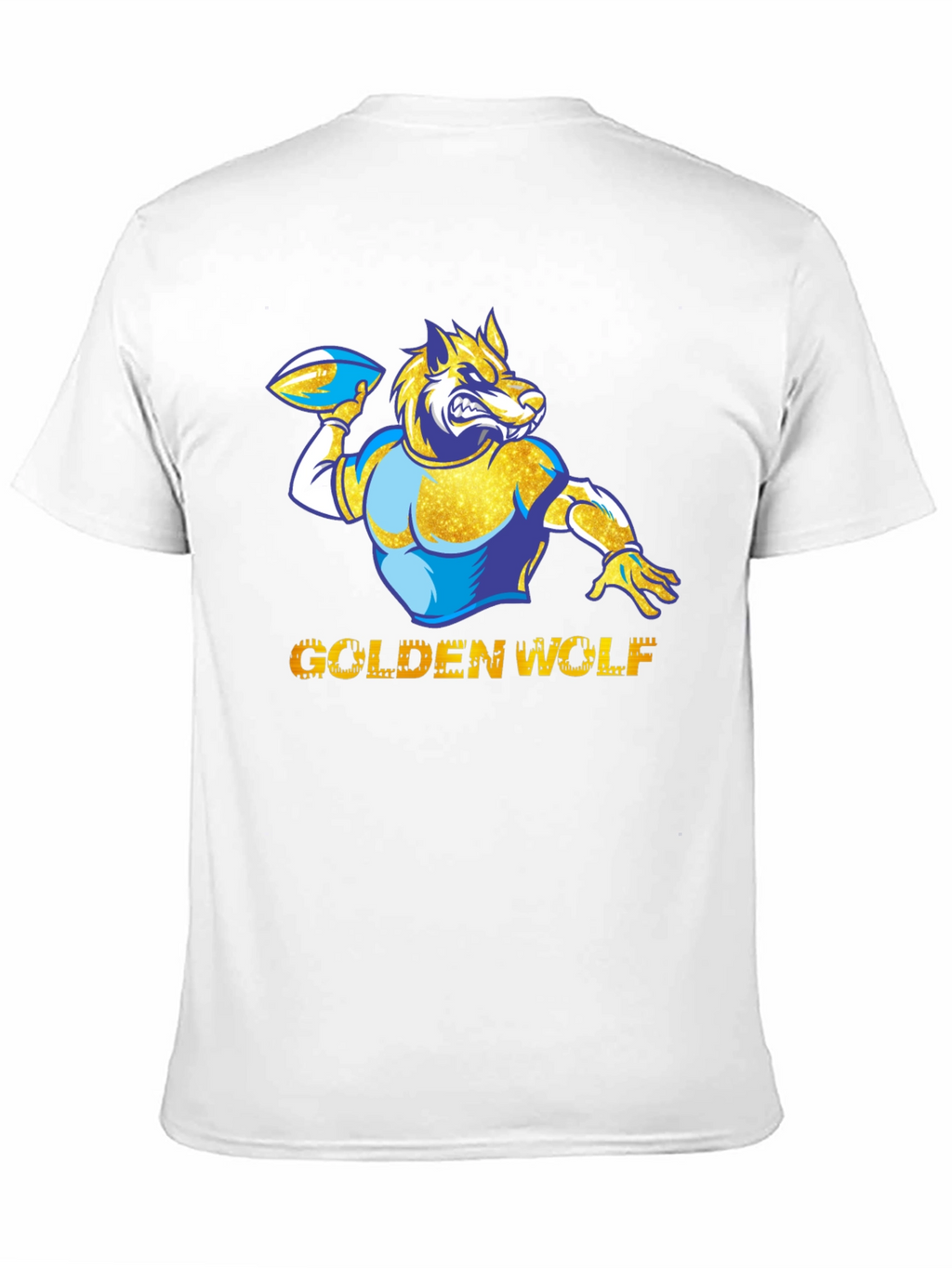 Golden Wolf Football Graphic Tee