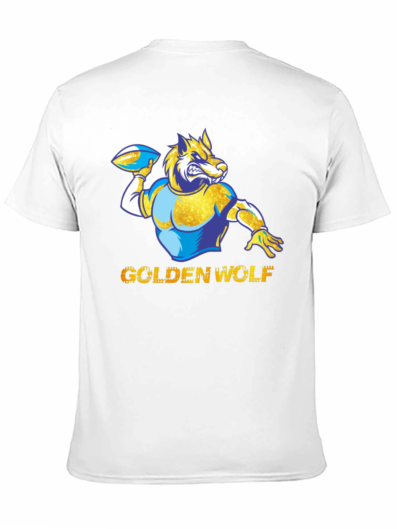 Golden Wolf Football Graphic Tee