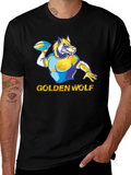 Golden Wolf Football Graphic Tee
