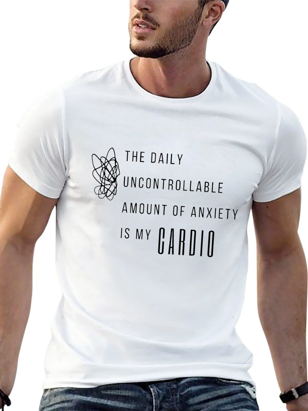 Anxiety Cardio T-Shirt - Daily Workout Funny Tee