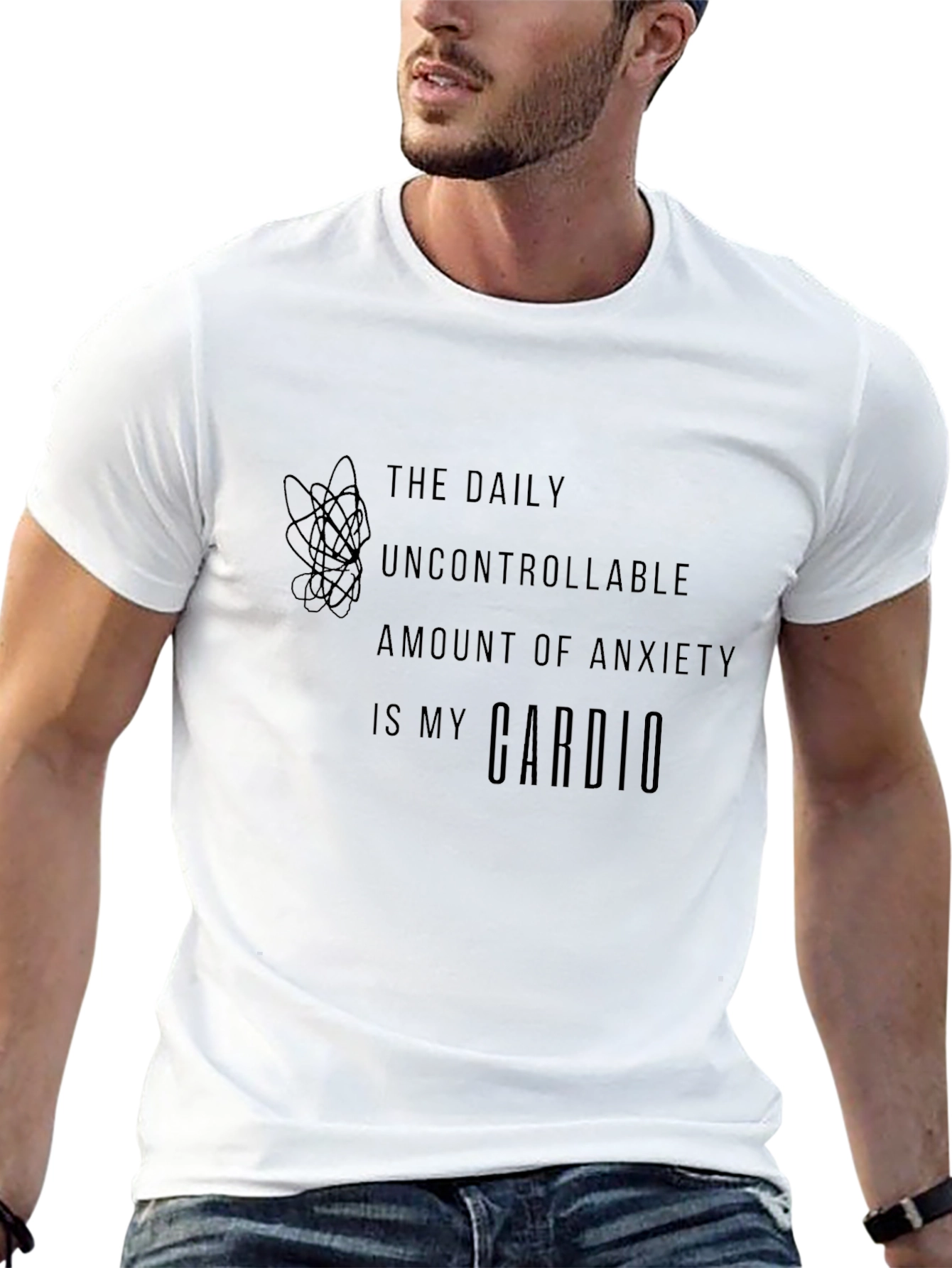Anxiety Cardio T-Shirt - Daily Workout Funny Tee