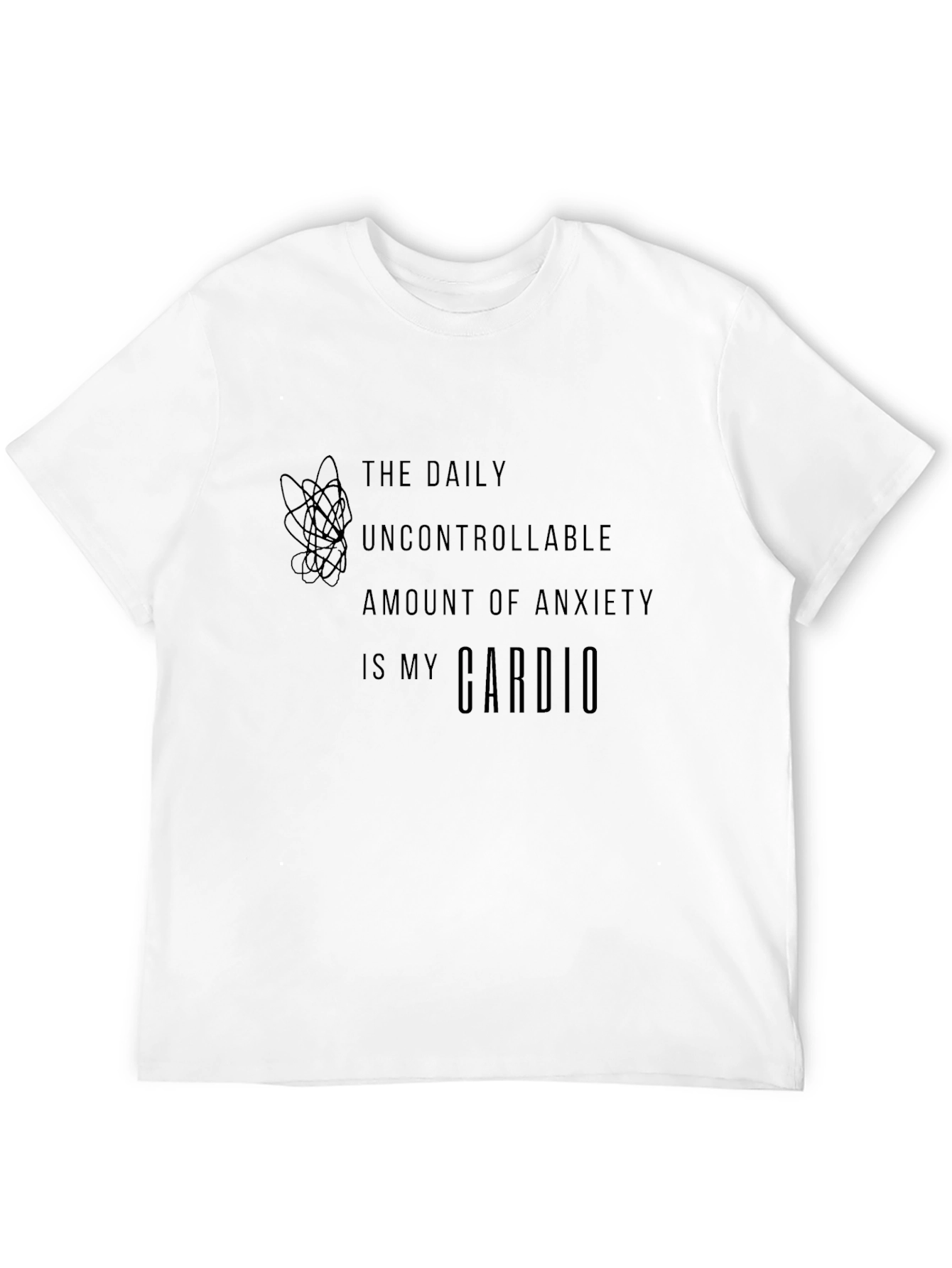 Anxiety Cardio T-Shirt - Daily Workout Funny Tee