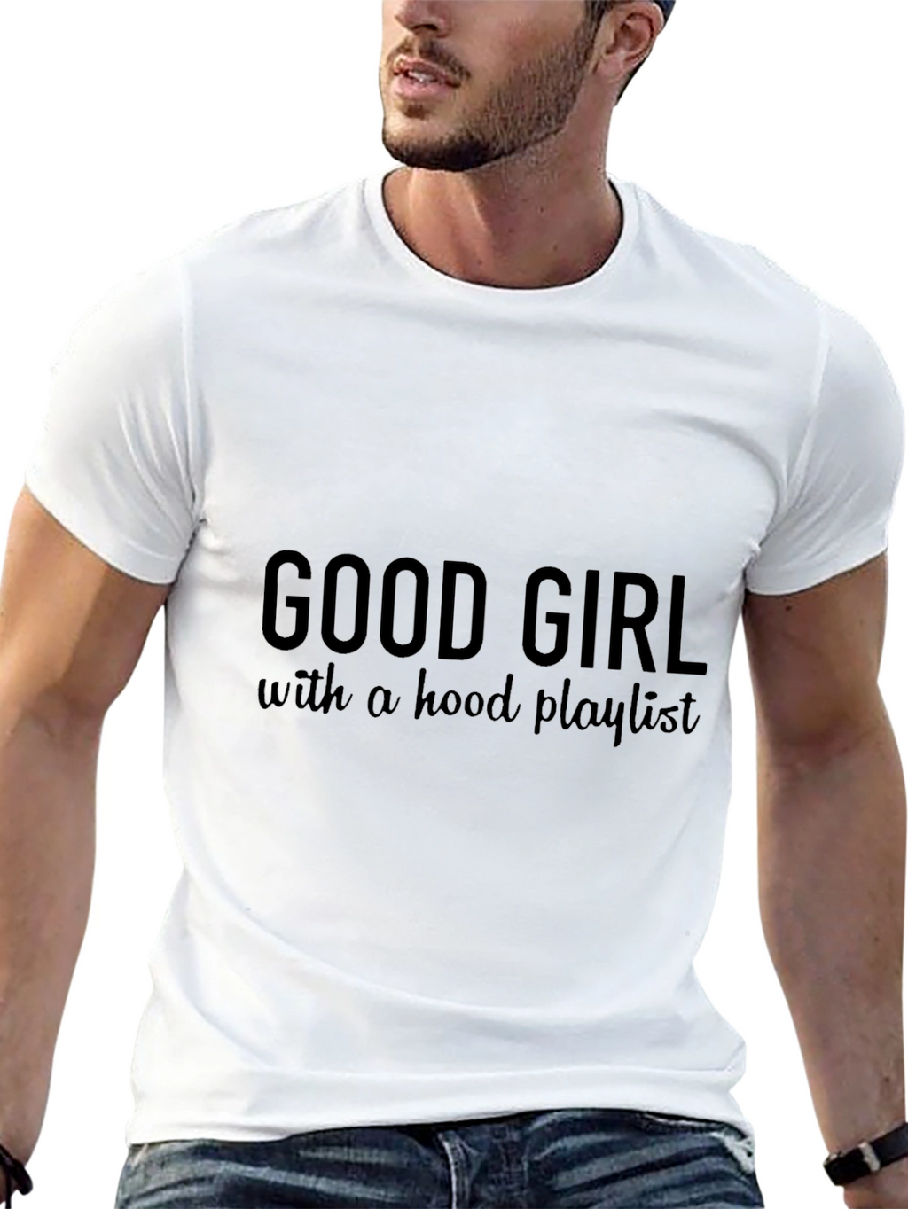 Good Girl Hood Playlist Black T-Shirt
