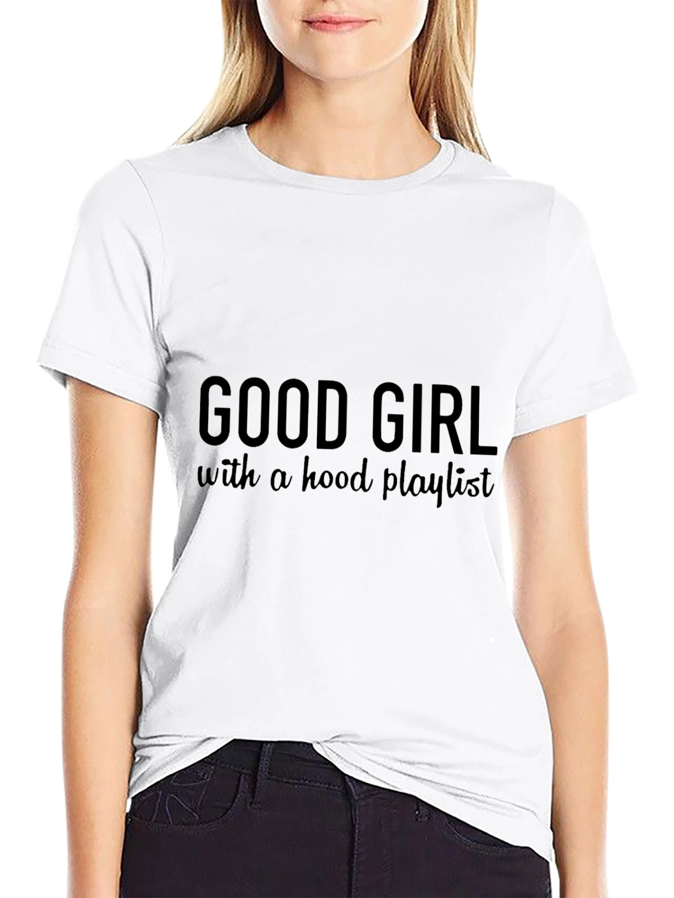 Good Girl Hood Playlist Black T-Shirt