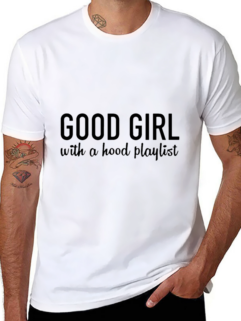 Good Girl Hood Playlist Black T-Shirt