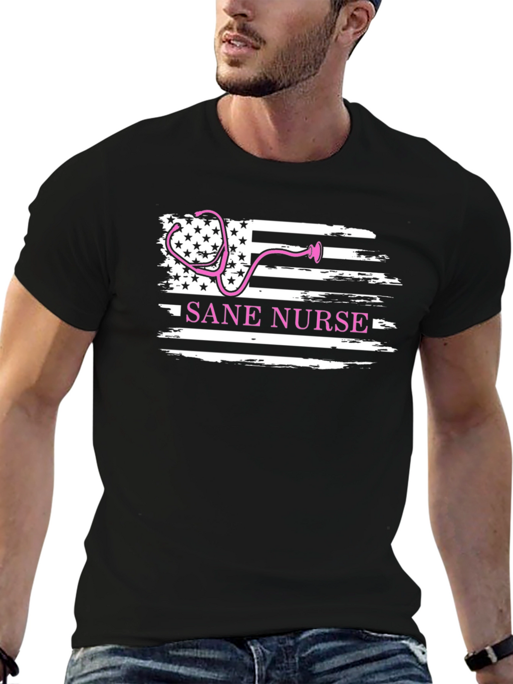 Sane Nurse American Flag T-Shirt