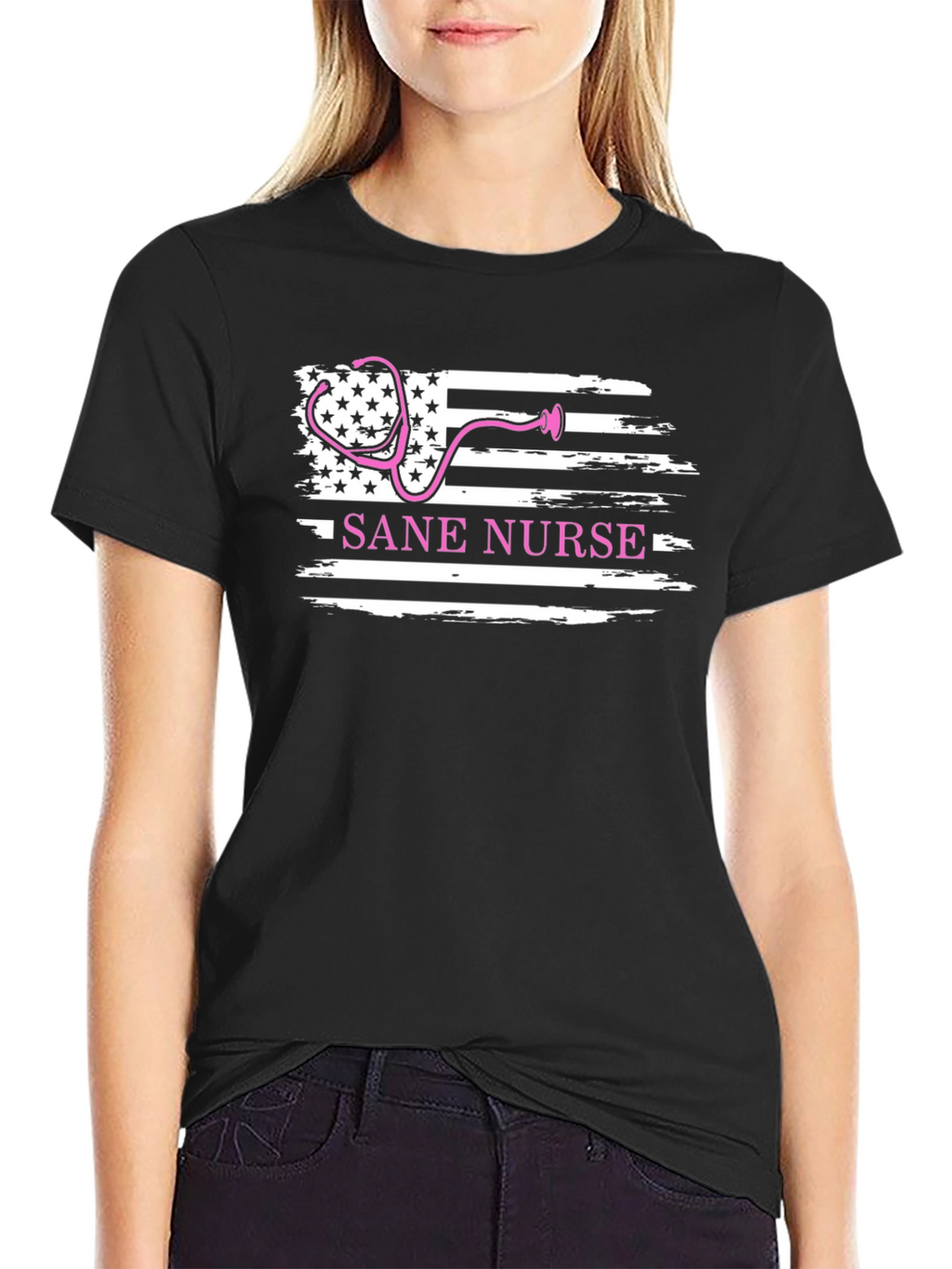 Sane Nurse American Flag T-Shirt