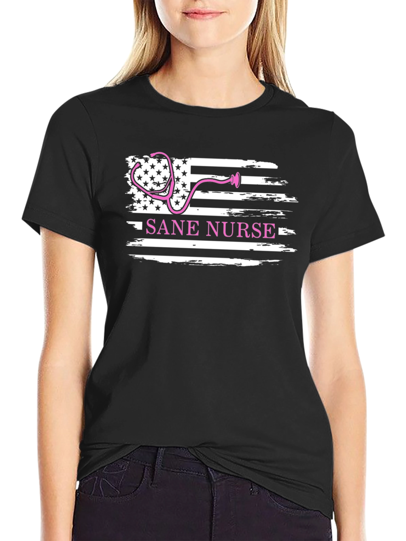 Sane Nurse American Flag T-Shirt