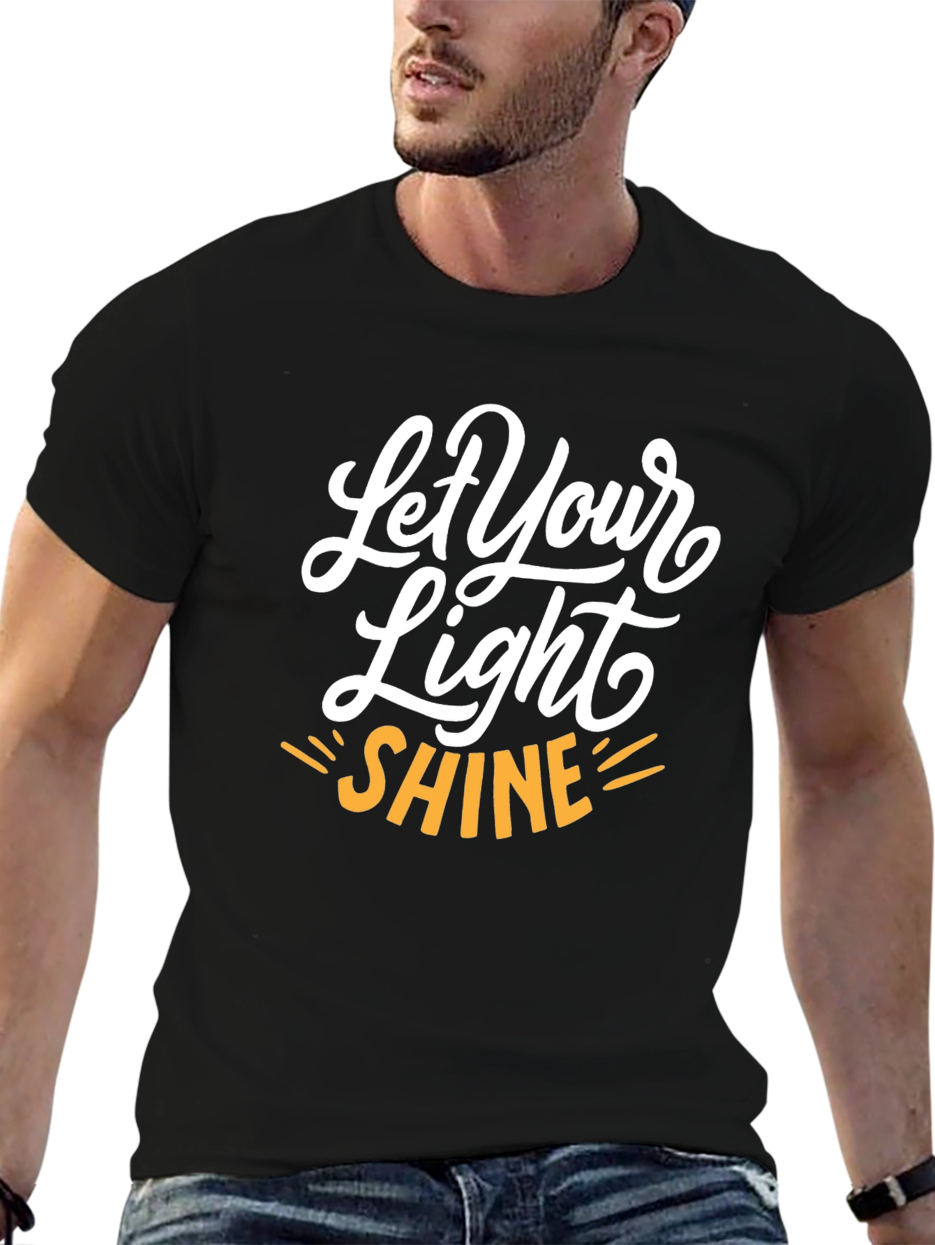 Let Your Light Shine Graphic Tee - Black