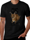 Big Floppa Graphic T-Shirt - Unique Caracal Cat Design