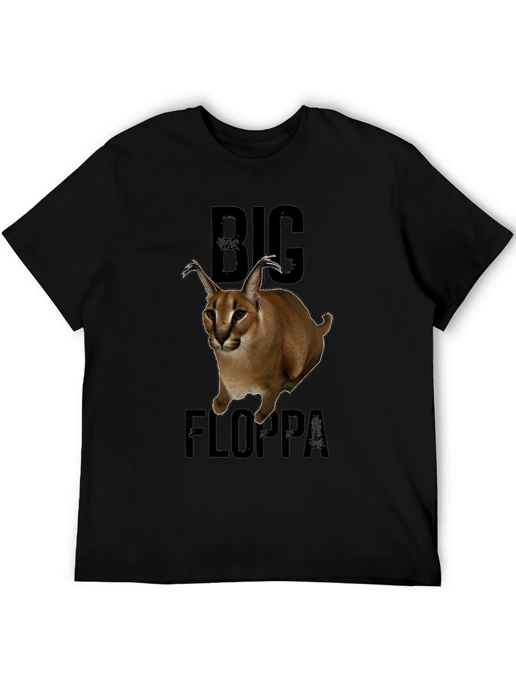Big Floppa Graphic T-Shirt - Unique Caracal Cat Design