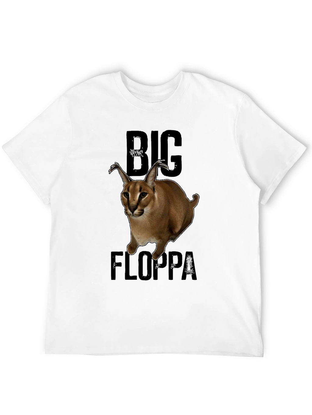 Big Floppa Graphic T-Shirt - Unique Caracal Cat Design