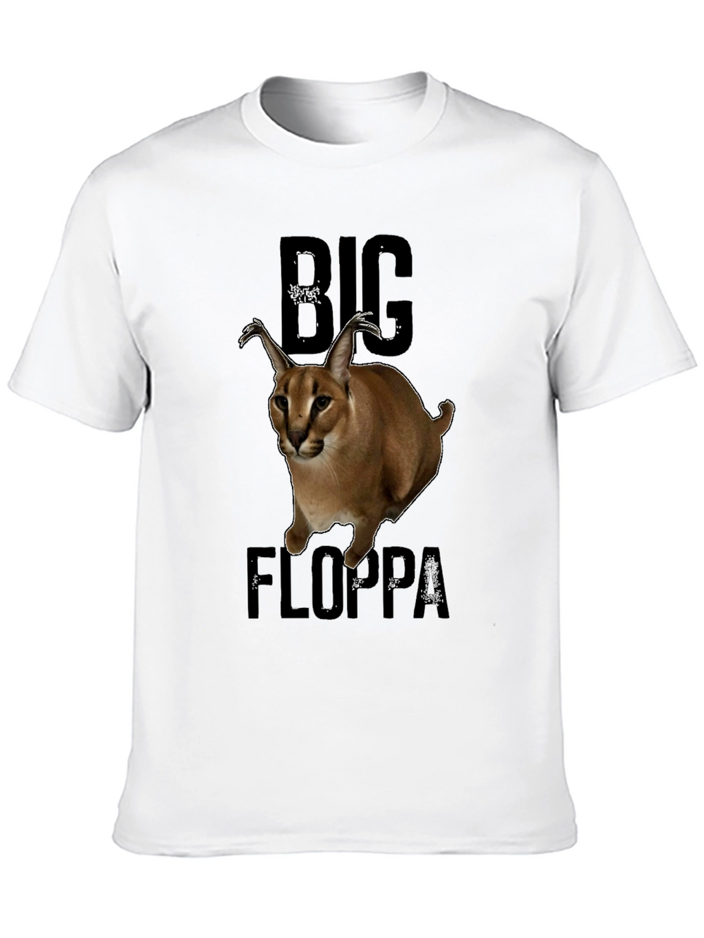Big Floppa Graphic T-Shirt - Unique Caracal Cat Design