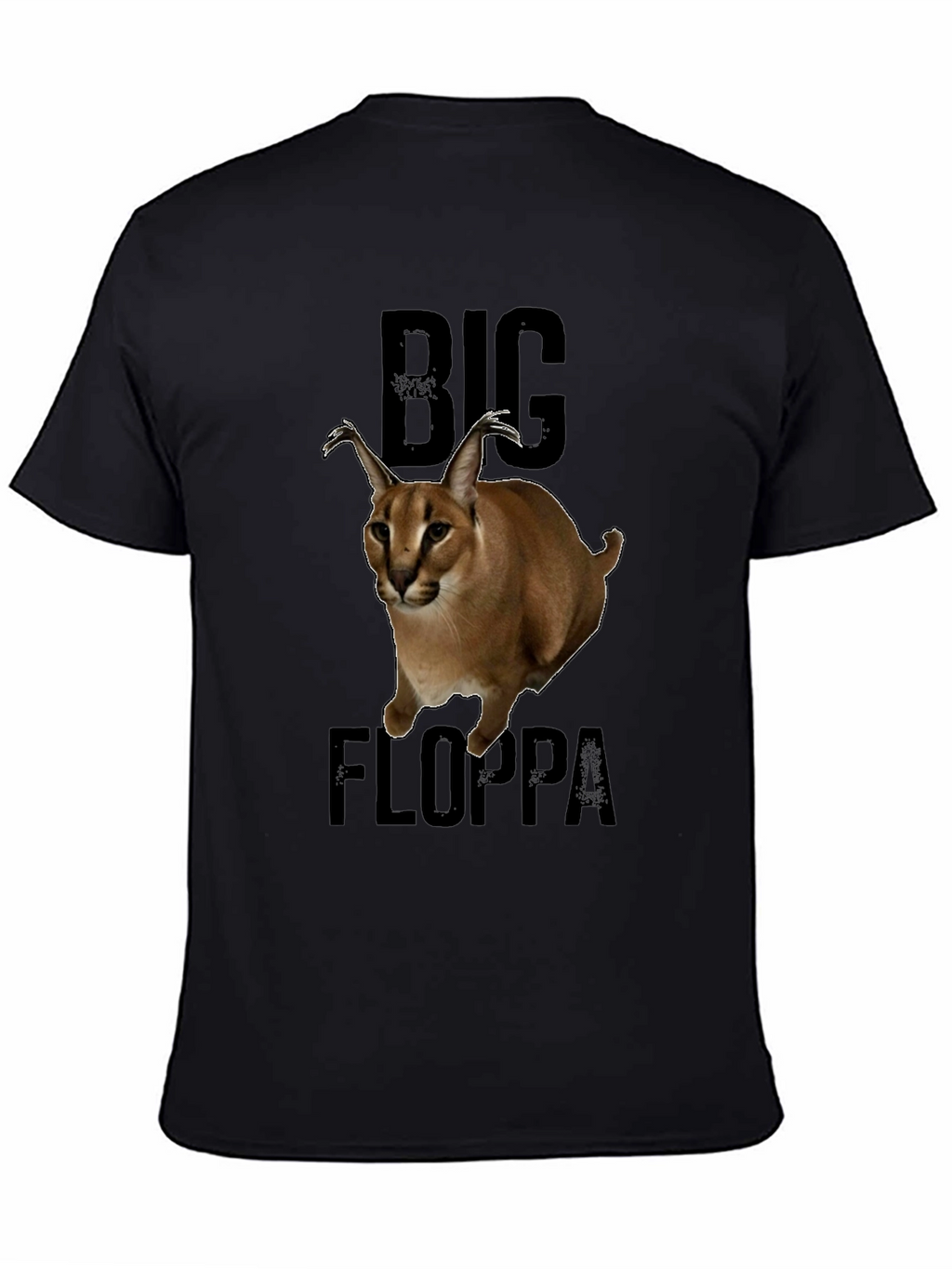 Big Floppa Graphic T-Shirt - Unique Caracal Cat Design