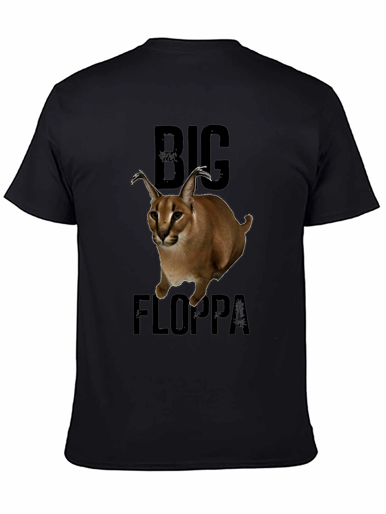 Big Floppa Graphic T-Shirt - Unique Caracal Cat Design