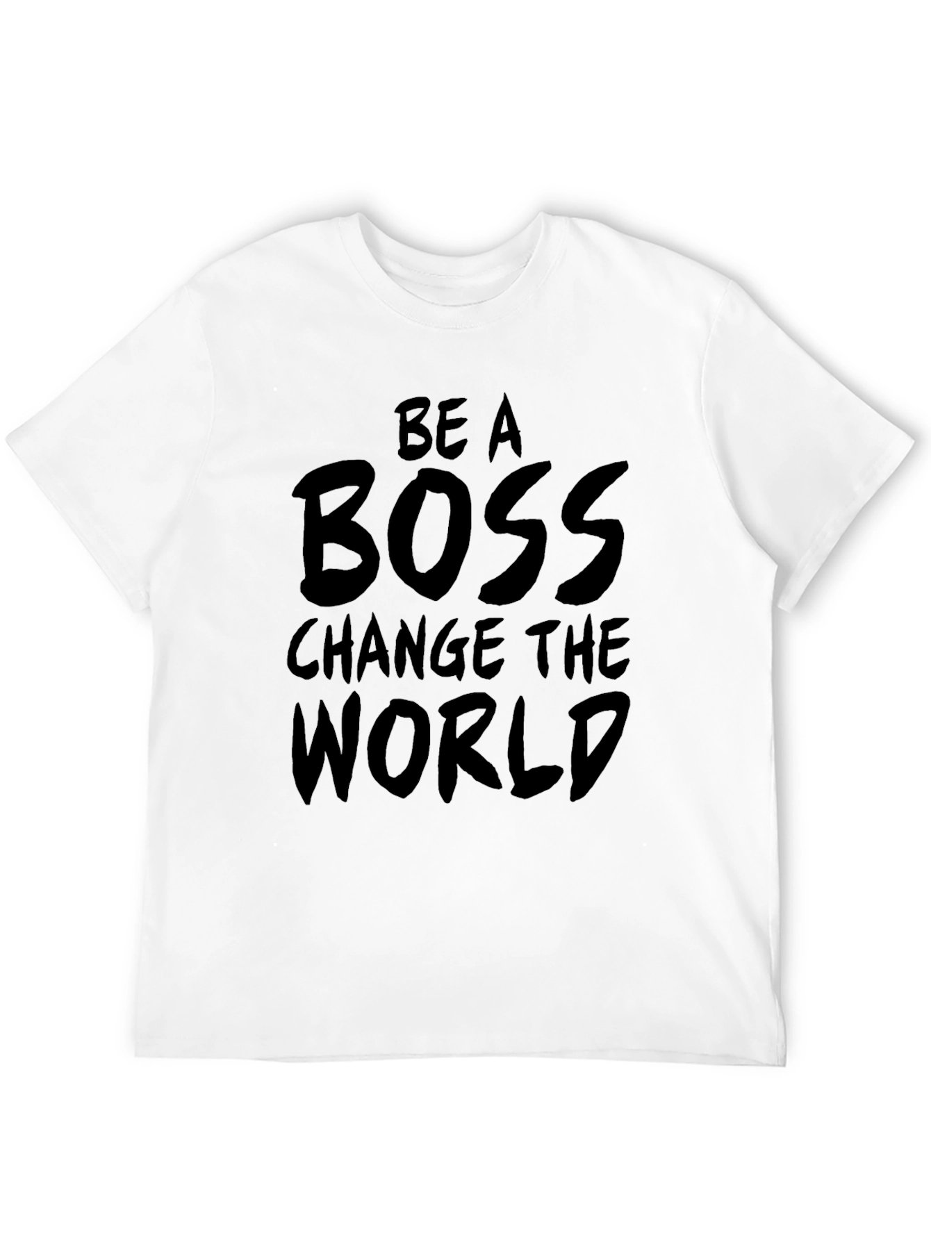 Be A Boss Graphic Tee - Black Cotton T-Shirt