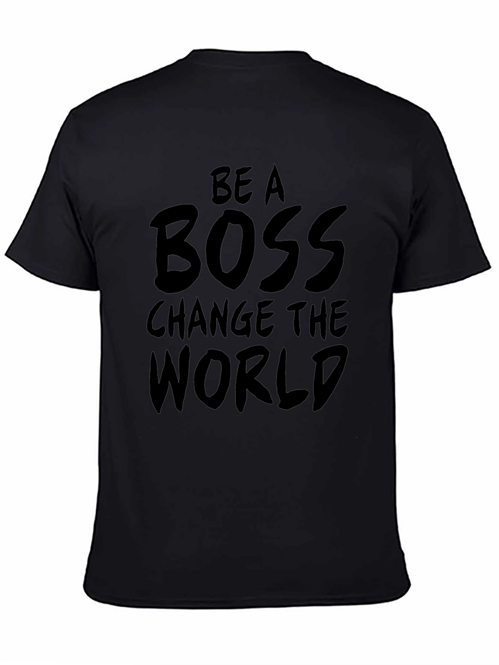 Be A Boss Graphic Tee - Black Cotton T-Shirt