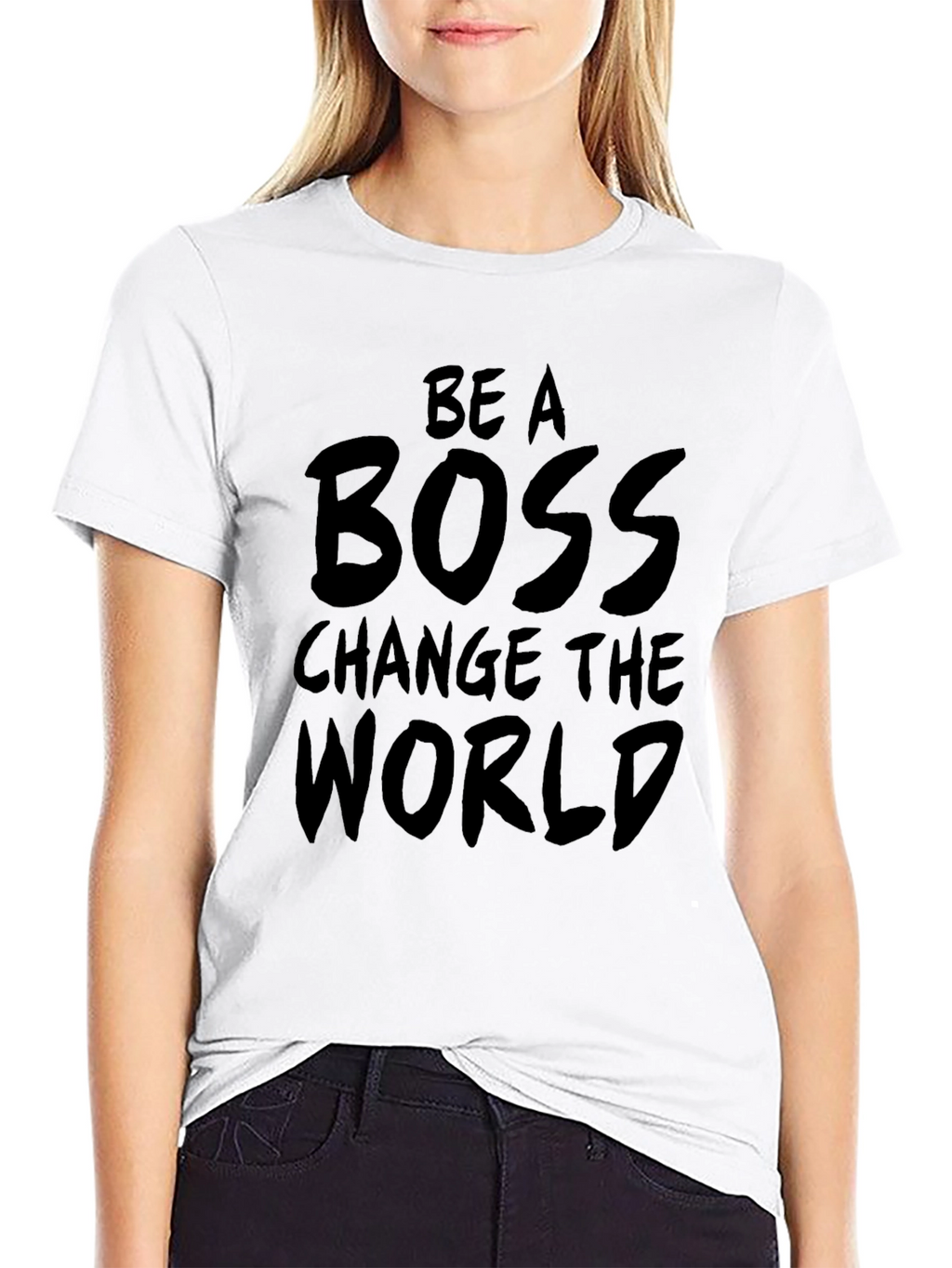 Be A Boss Graphic Tee - Black Cotton T-Shirt
