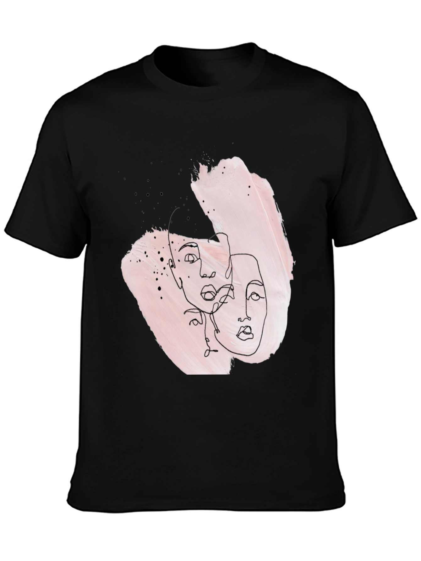 Abstract Faces Graphic Tee - Stylish Unisex T-Shirt