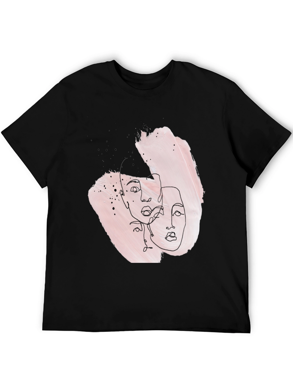 Abstract Faces Graphic Tee - Stylish Unisex T-Shirt