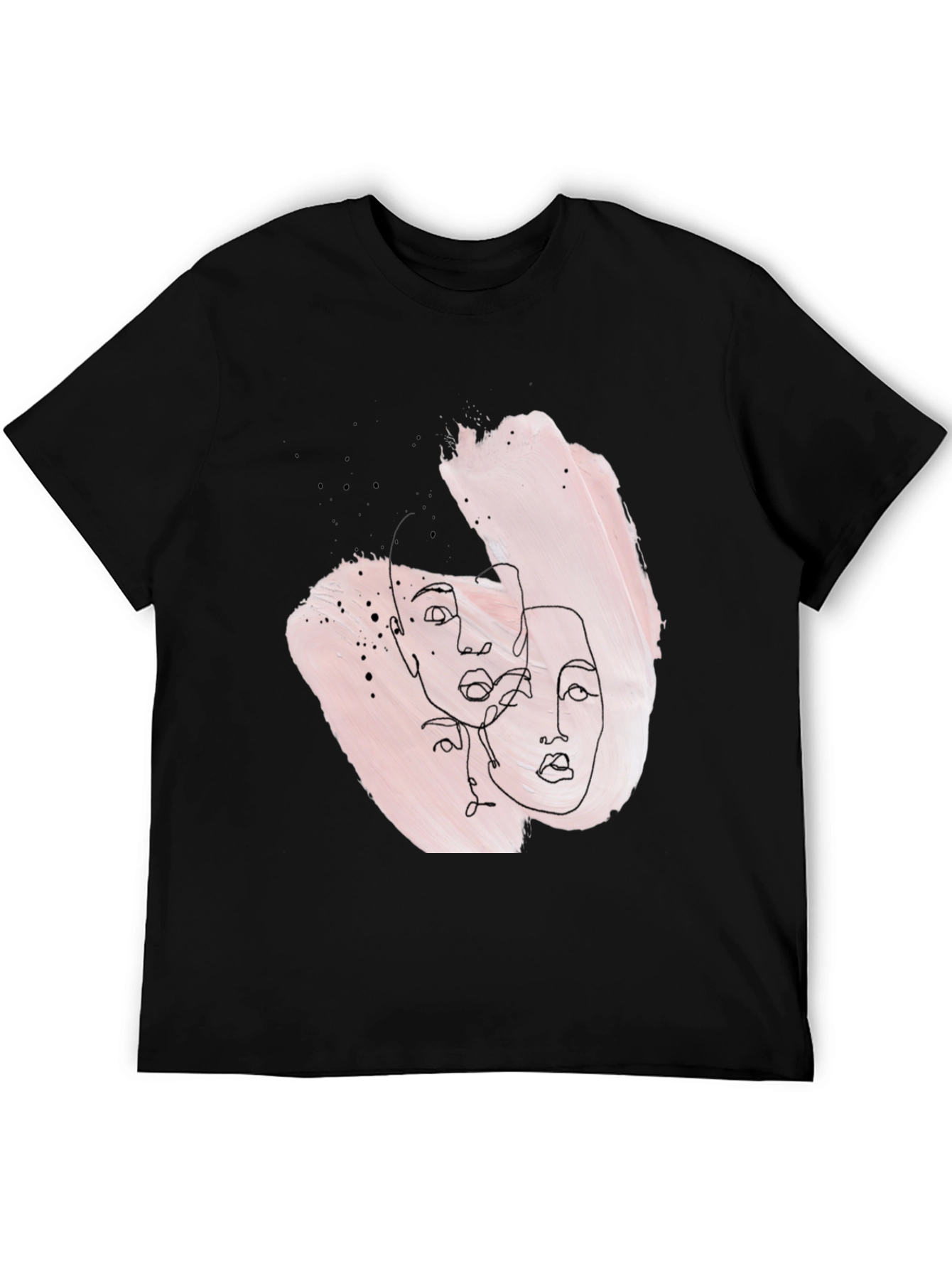 Abstract Faces Graphic Tee - Stylish Unisex T-Shirt