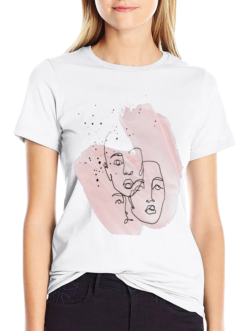 Abstract Faces Graphic Tee - Stylish Unisex T-Shirt